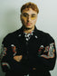 GOOD HELLER | KOR ARMY TYPE SOUVENIR JACKET DRAGON AND US EAGLE EMBROIDERIES - Black