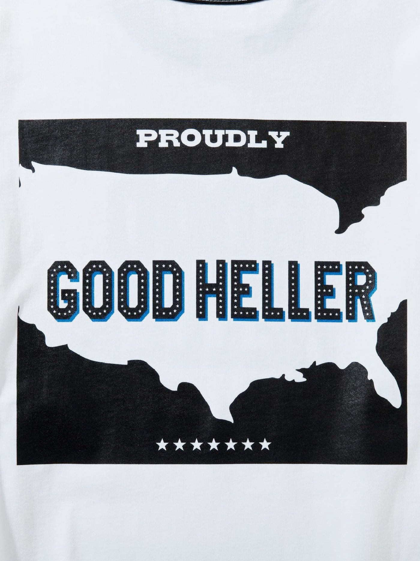 GOOD HELLER | AMERICAN LOGO TRIM L/S T-SHIRT - White