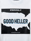 GOOD HELLER | AMERICAN LOGO TRIM L/S T-SHIRT - White