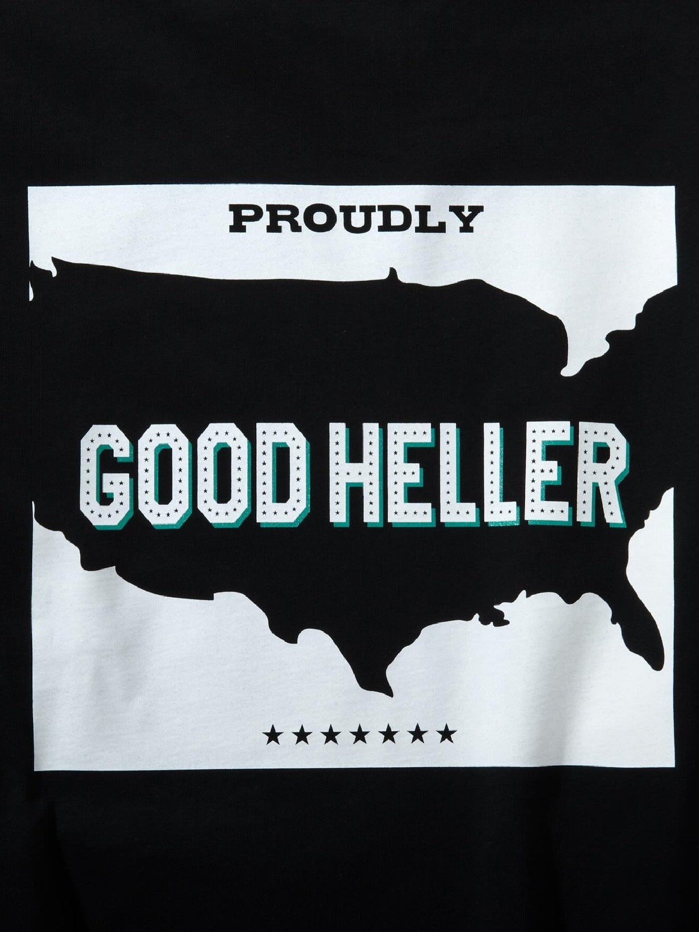 GOOD HELLER | AMERICAN LOGO TRIM L/S T-SHIRT - Black