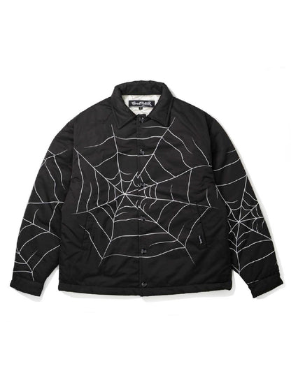 【11.8 (Sat) 12:00 Release】GOOD HELLER | SPIDER WEB PATTERN PADDED COACH JACKET