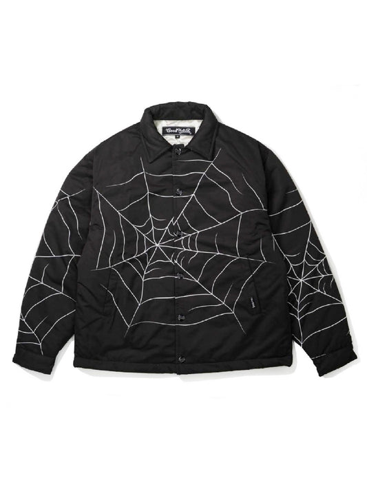 【11.8 (Sat) 12:00 Release】GOOD HELLER | SPIDER WEB PATTERN PADDED COACH JACKET
