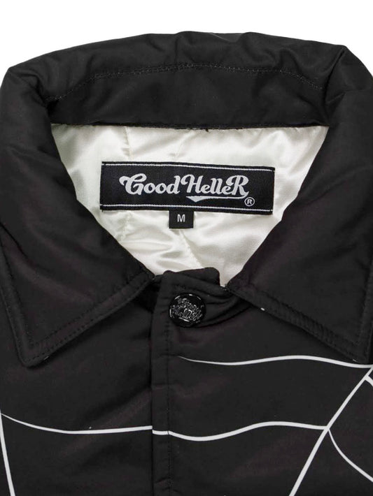 【11.8 (Sat) 12:00 Release】GOOD HELLER | SPIDER WEB PATTERN PADDED COACH JACKET