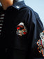 GOOD HELLER | KOR ARMY TYPE SOUVENIR JACKET DRAGON AND US EAGLE EMBROIDERIES - Black