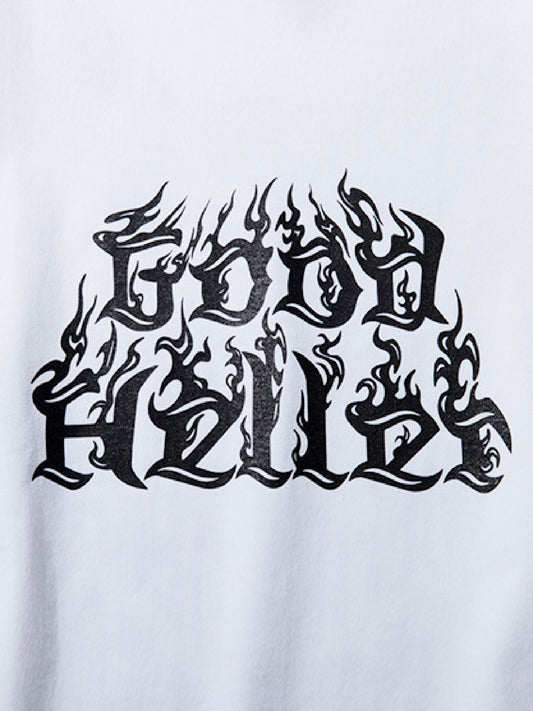 GOOD HELLER | SKULL LOGO 9.5oz L/S T-SHIRT - White