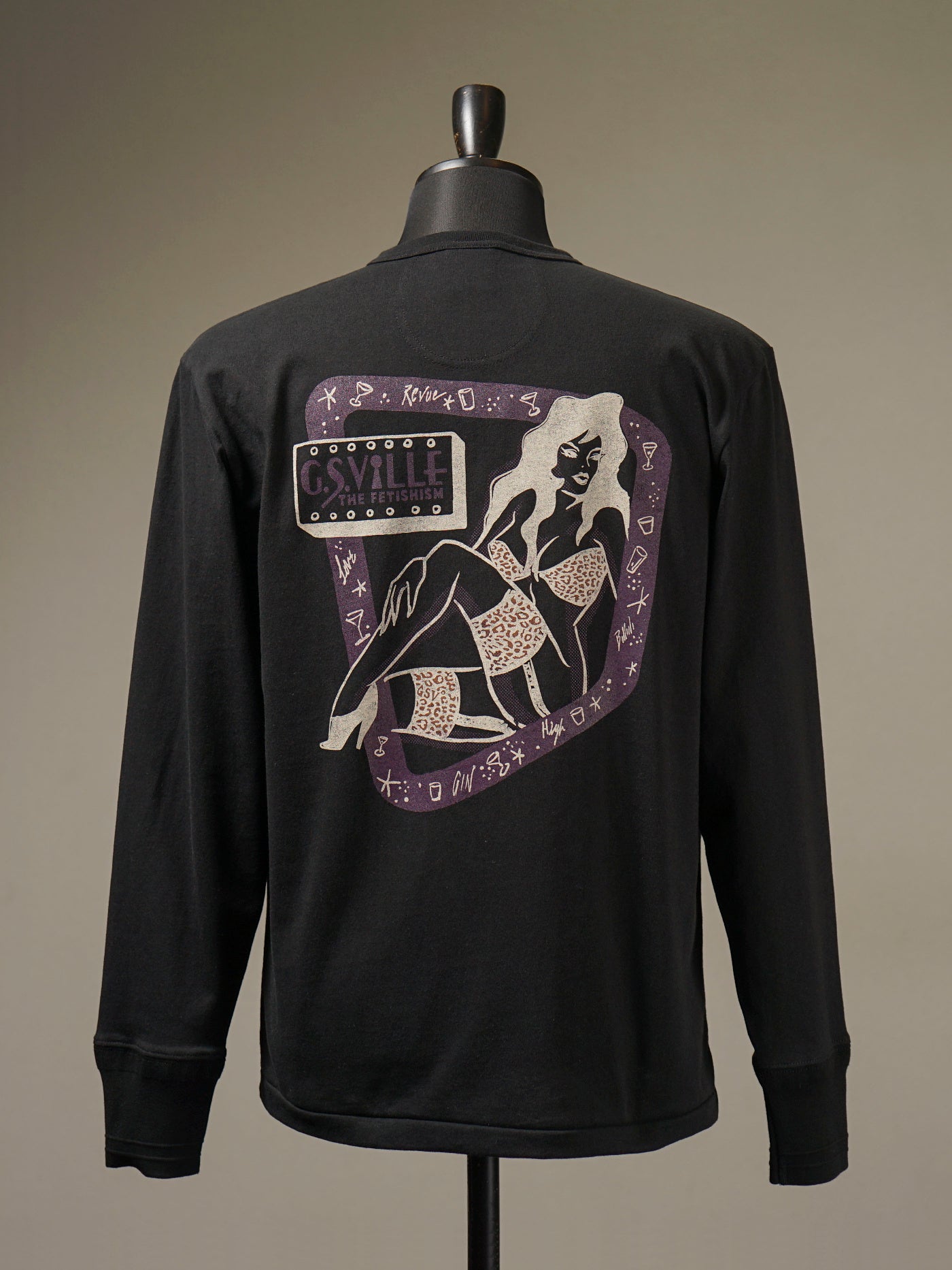 GANGSTERVILLE | THE FETISHISM - L/S HENRY T-SHIRTS / GSV5310 - Black