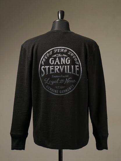 GANGSTERVILLE | CIRCLE SIG - L/S T-SHIRTS / GSV5311 - Black/Gray