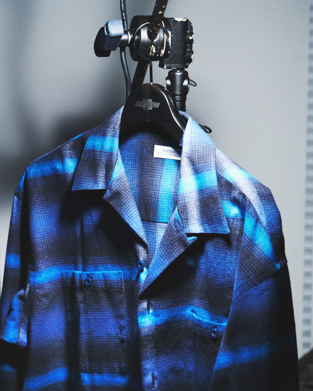 RADIALL | BOULEVARD - OPEN COLLARED SHIRT L/S - Blue