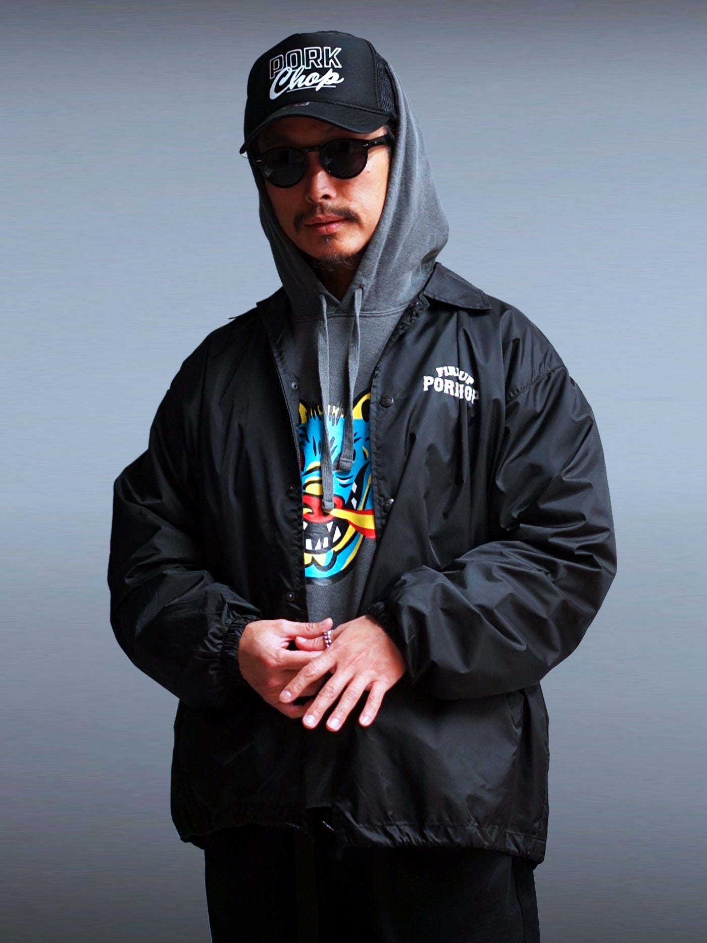 PORKCHOP | MASA SCULP HOODIE A - Acid Black