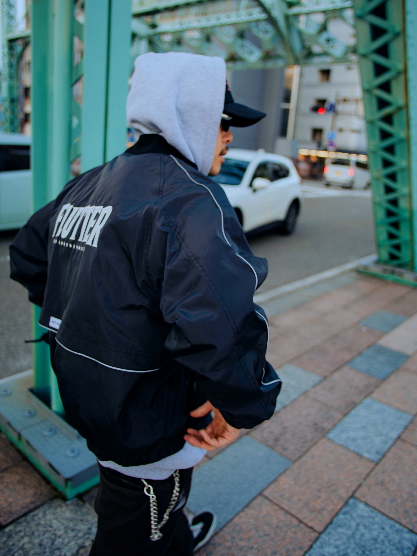 FLUTTER | OG Logo Bomber Jacket - Graphite Black