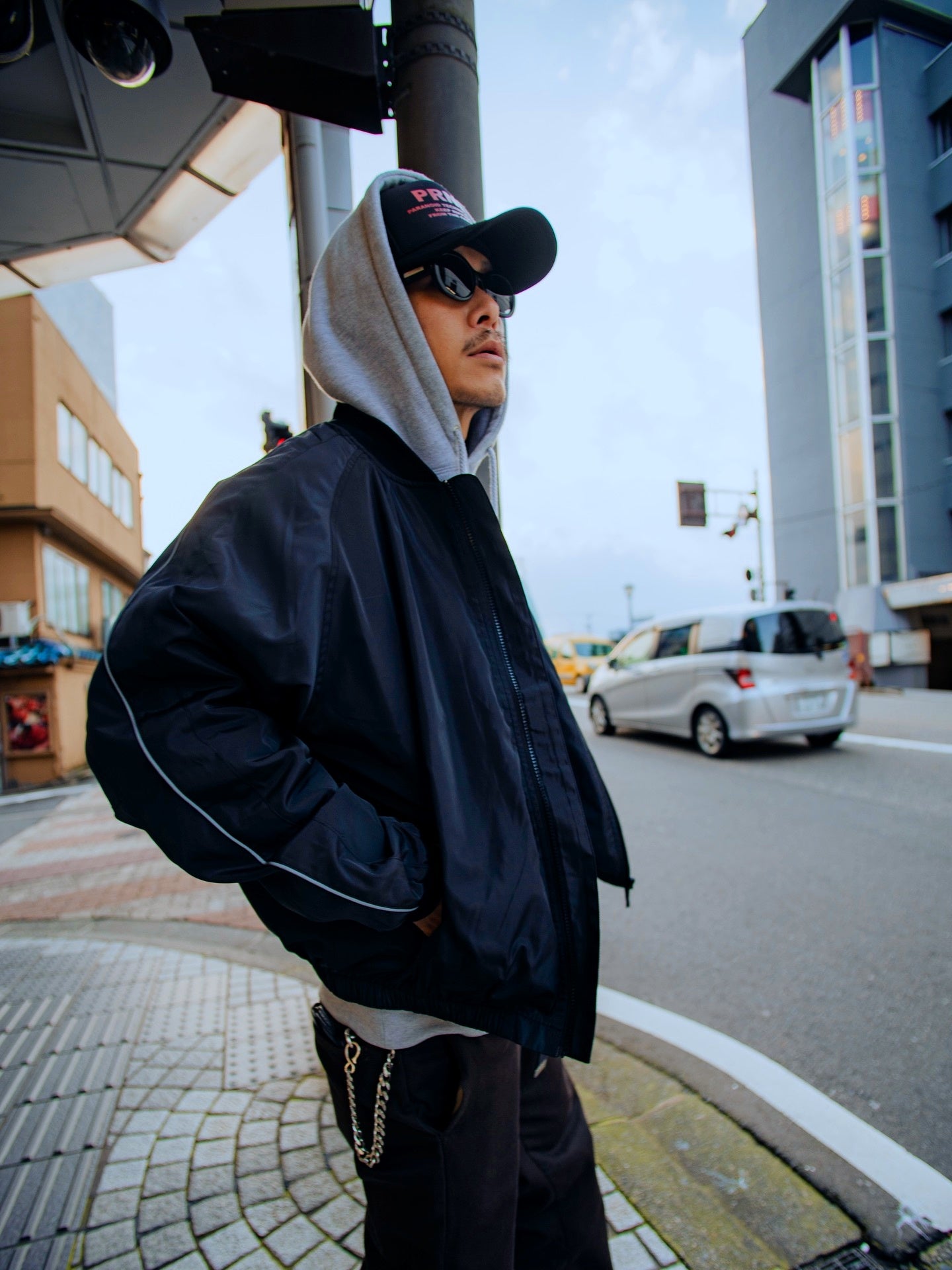 FLUTTER | OG Logo Bomber Jacket - Graphite Black