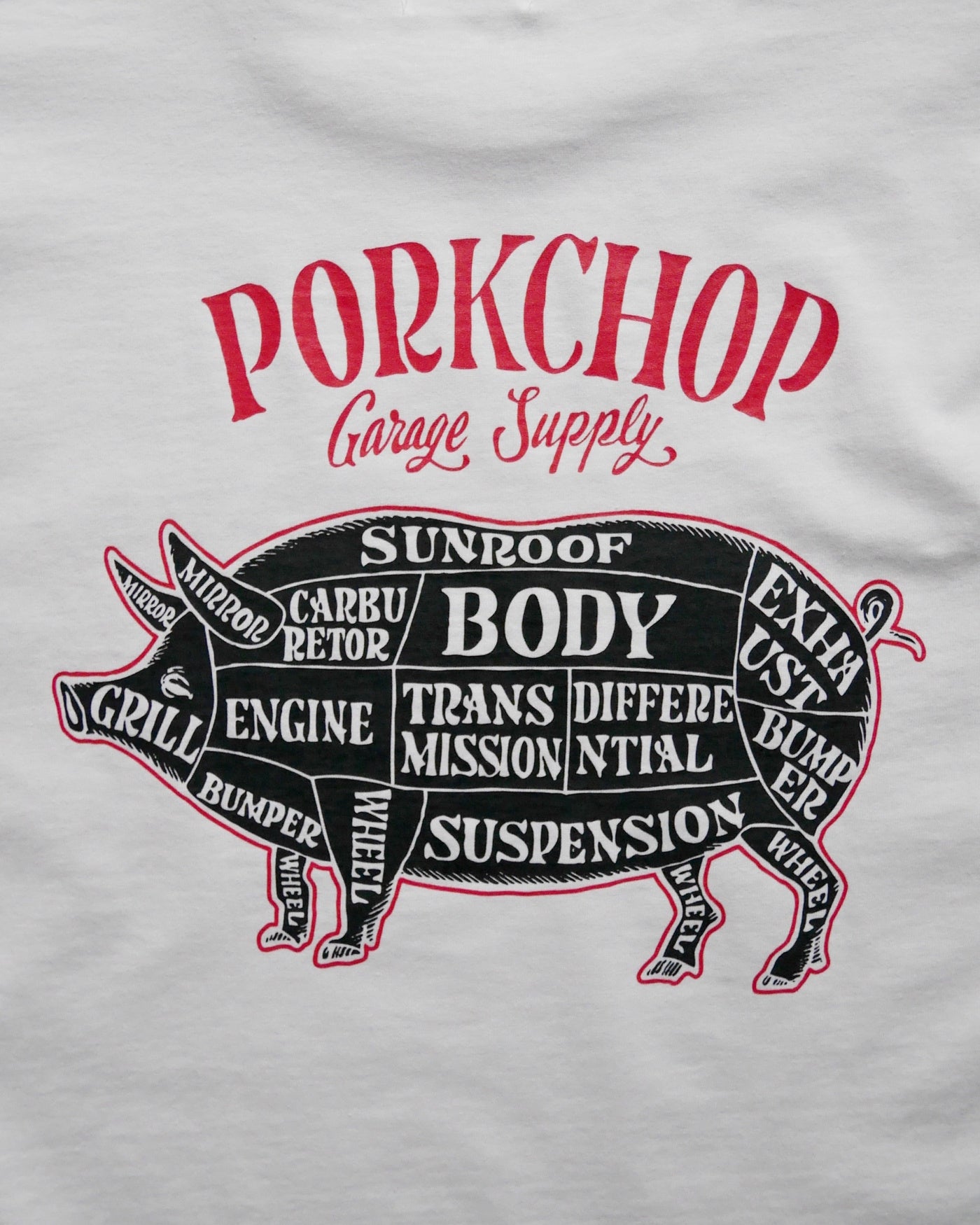 PORKCHOP | PORK BACK TEE 24SS - White