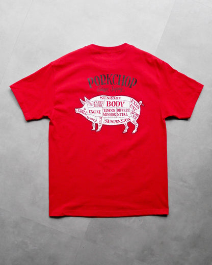 PORKCHOP | PORK BACK TEE 24SS - Red