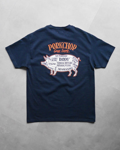 PORKCHOP | PORK BACK TEE 24SS - Navy