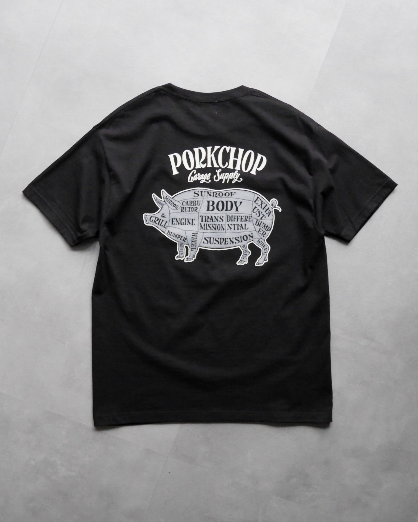 PORKCHOP | PORK BACK TEE 24SS - Black