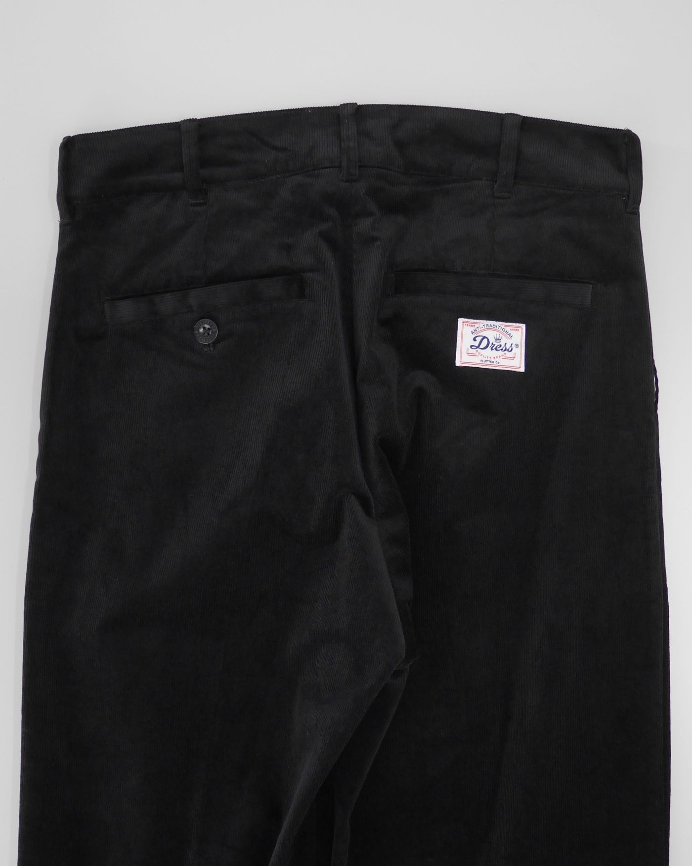 FLUTTER | "The Dress" Stretch Corduroy Work Trousers - Black