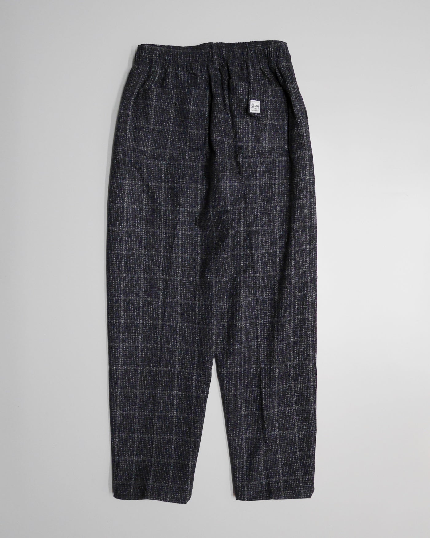 FLUTTER | The Holiday -Comfy fit- Wool check pattern Easy Pants - Navy