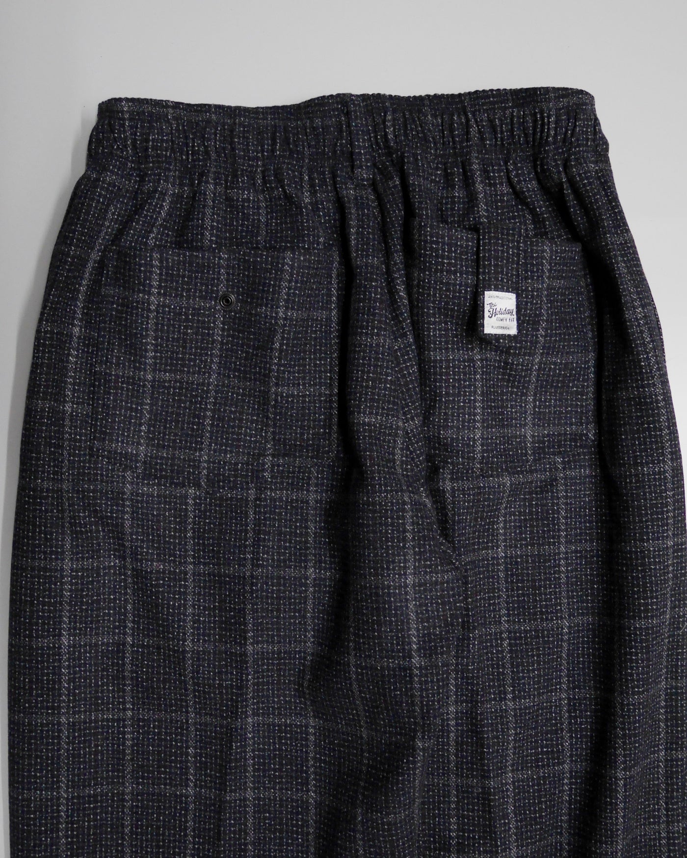 FLUTTER | The Holiday -Comfy fit- Wool check pattern Easy Pants - Navy