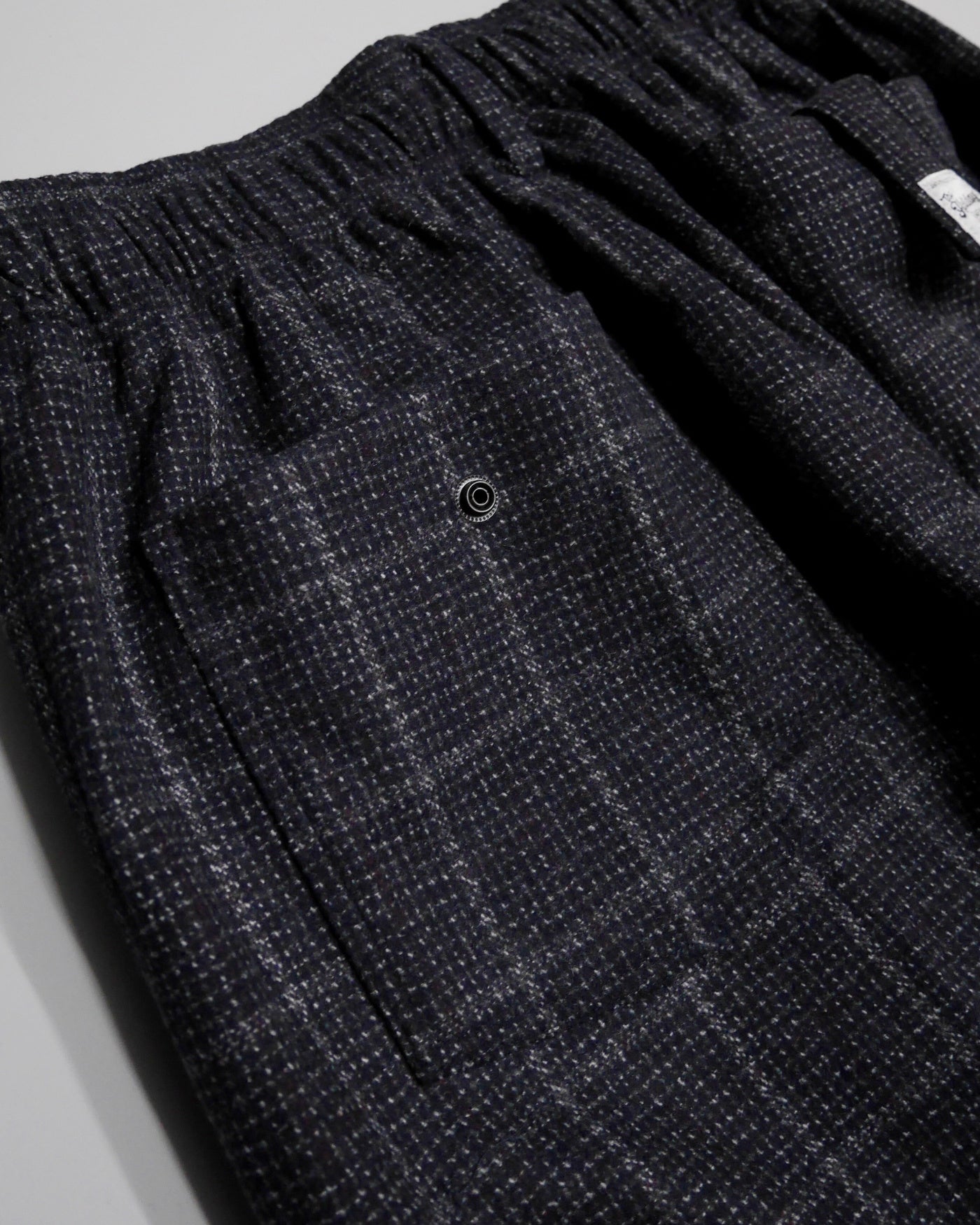 FLUTTER | The Holiday -Comfy fit- Wool check pattern Easy Pants - Navy