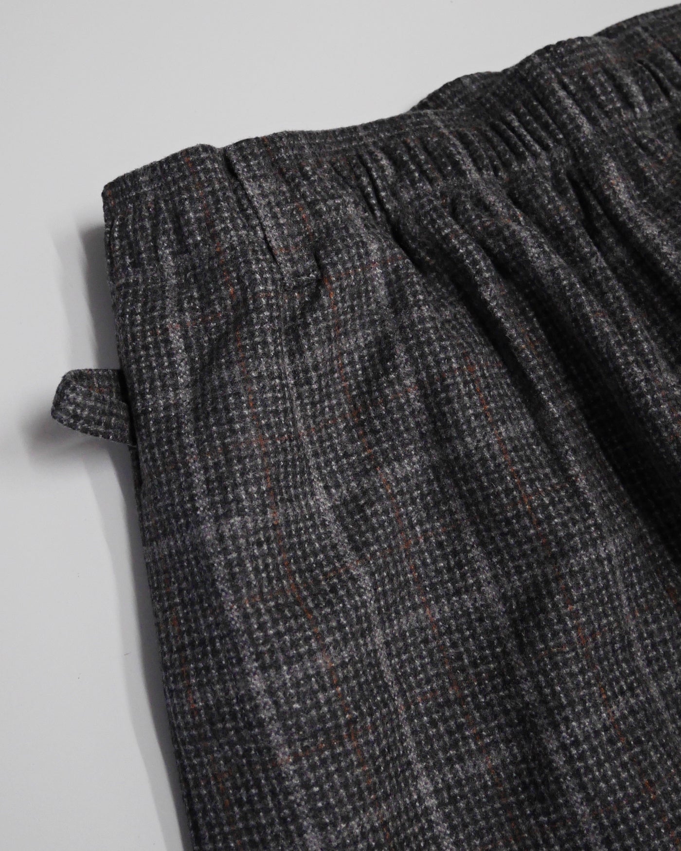 FLUTTER | The Holiday -Comfy fit- Wool check pattern Easy Pants - Brown