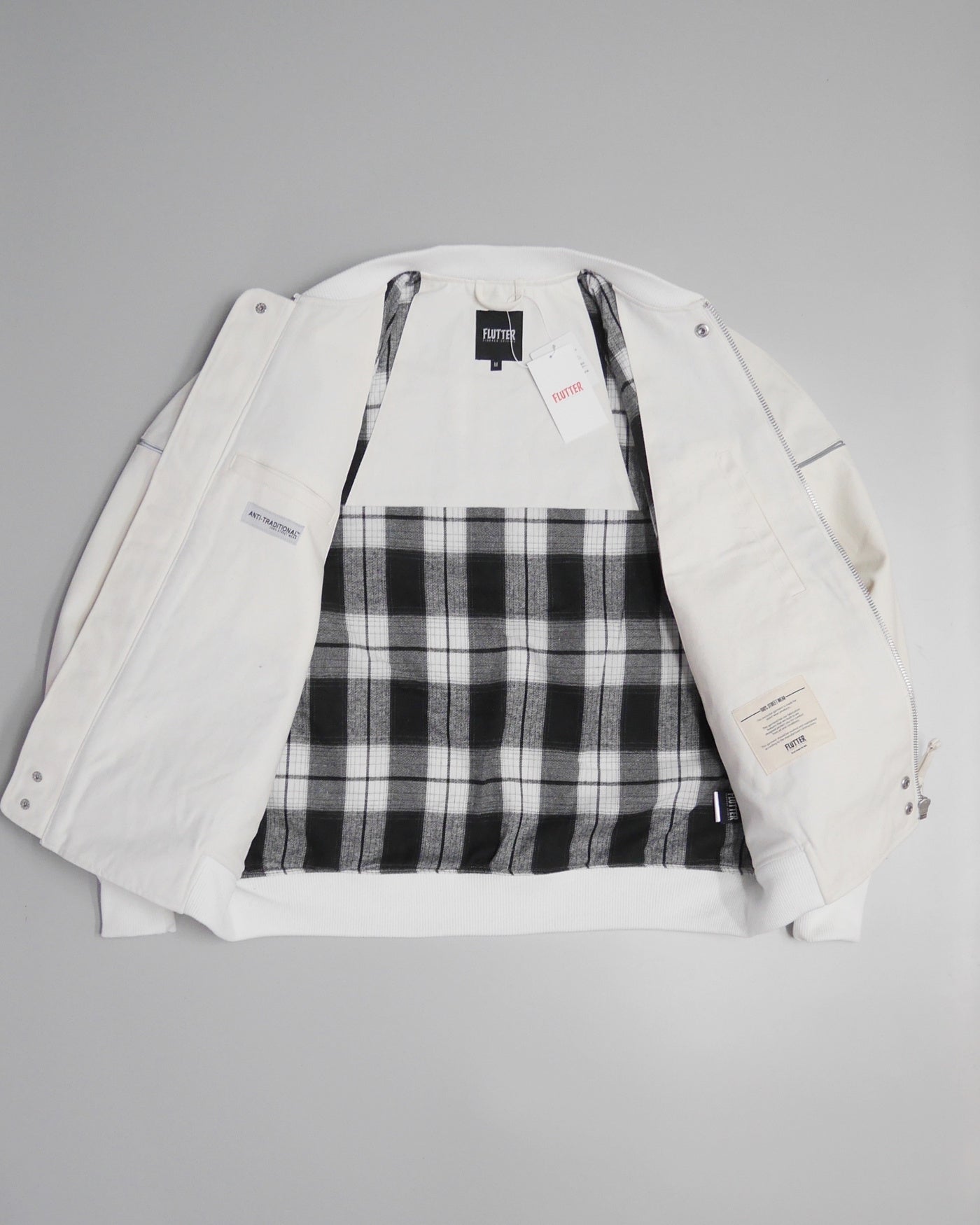 FLUTTER | Duck Cup Shoulder Jacket - White