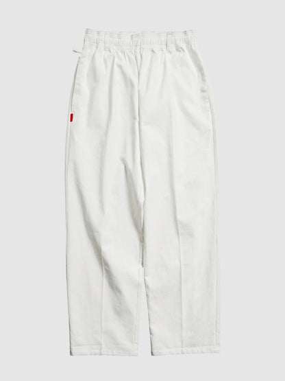 FLUTTER | The Holiday -Comfy fit- Cotton Twill Easy Pants - White