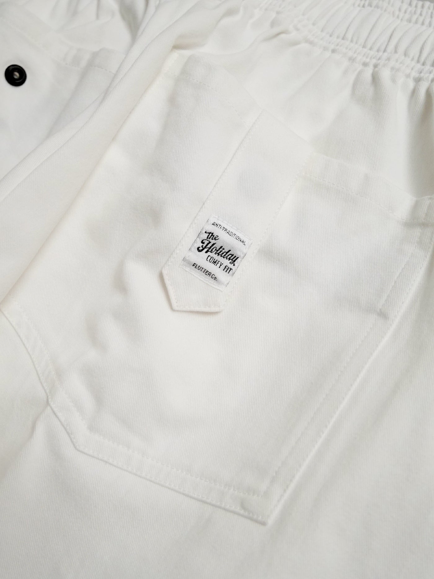 FLUTTER | The Holiday -Comfy fit- Cotton Twill Easy Pants - White