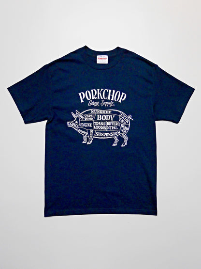 PORKCHOP | PORK FRONT TEE - Navy