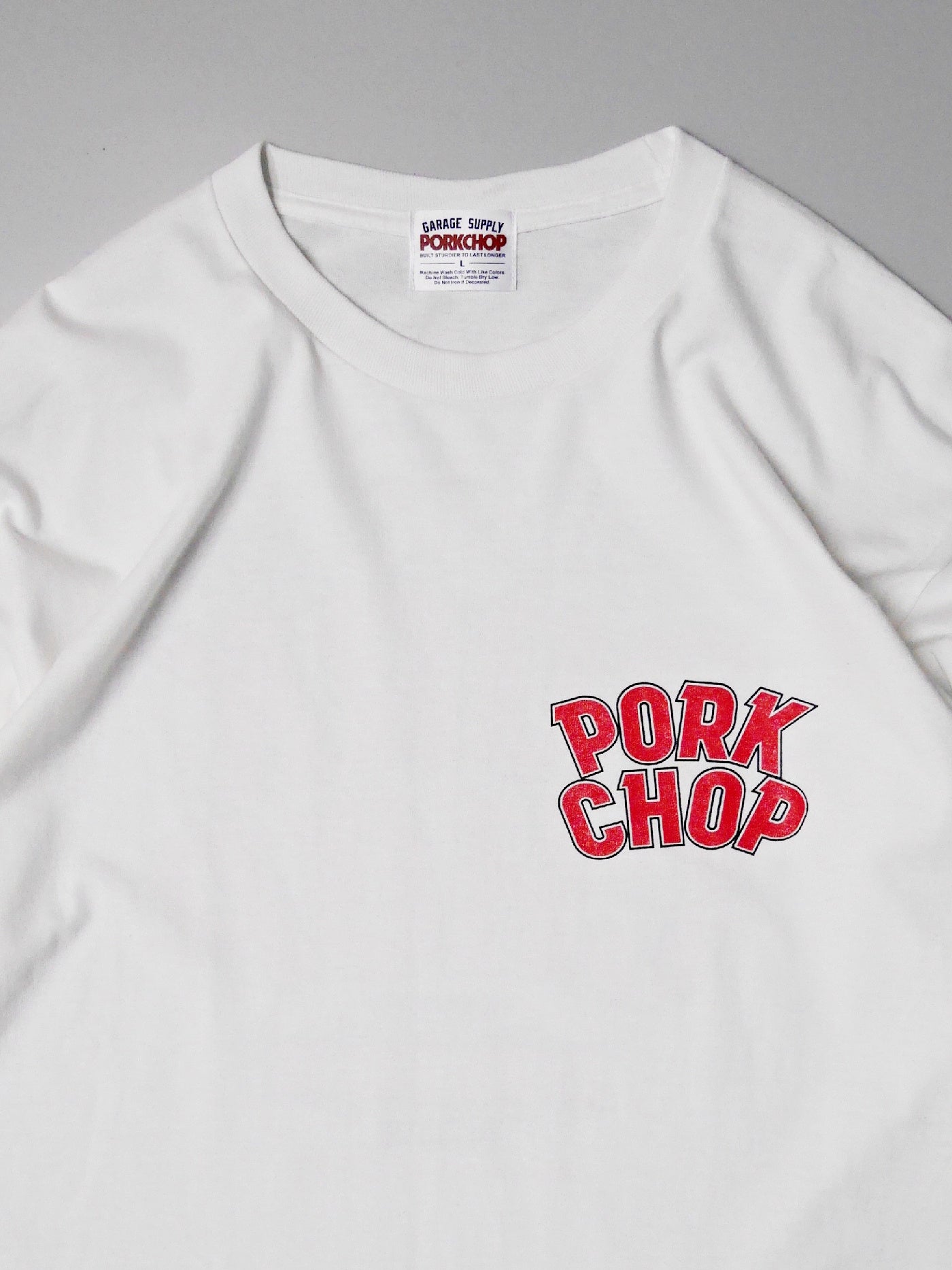 PORKCHOP | WP BIG LOGO L/S TEE - White