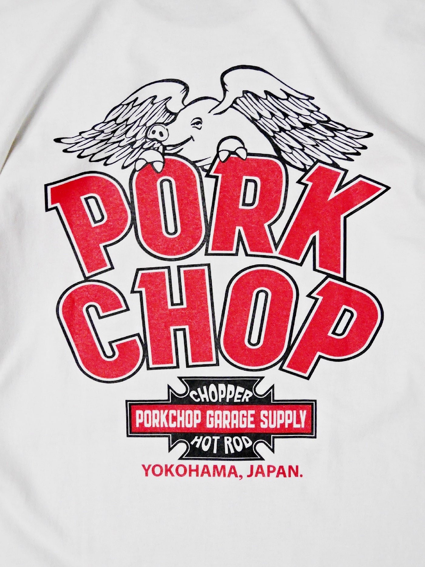 PORKCHOP | WP BIG LOGO L/S TEE - White