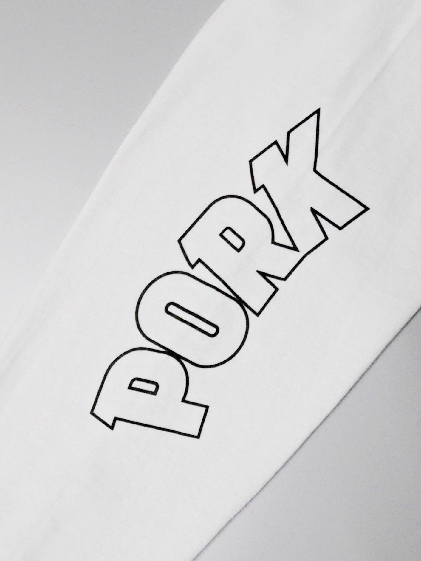 PORKCHOP | WP BIG LOGO L/S TEE - White