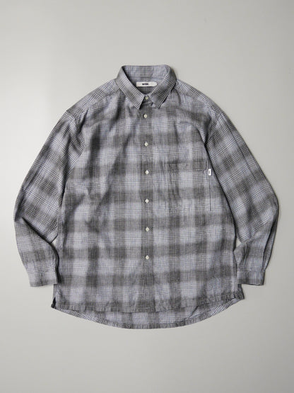 WAX | Brushed Check Shirts - Sax/Gray