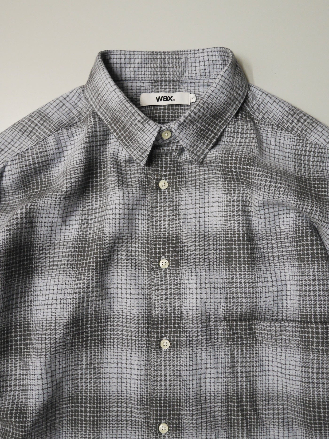 WAX | Brushed Check Shirts - Sax/Gray