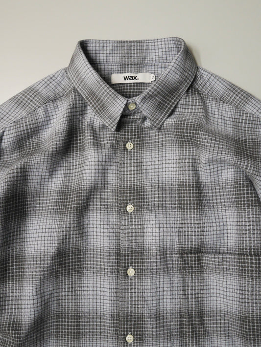 WAX | Brushed Check Shirts - Sax/Gray