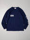 PORKCHOP | WAVE LOGO L/S TEE - Navy