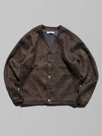 【10.12 (Sun) Release】WAX | Fur Cardigan - Brown