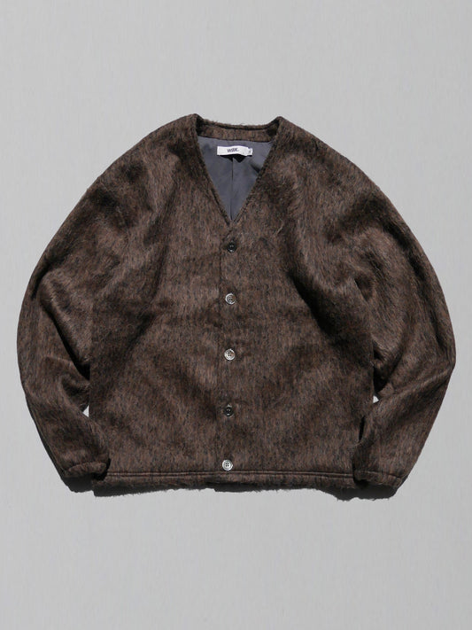 【10.12 (Sun) Release】WAX | Fur Cardigan - Brown