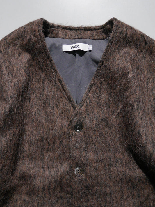 【10.12 (Sun) Release】WAX | Fur Cardigan - Brown