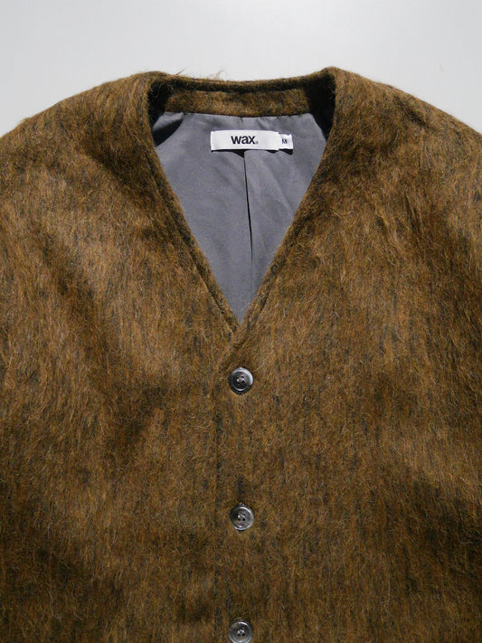 【10.12 (Sun) Release】WAX | Fur Cardigan - Yellow