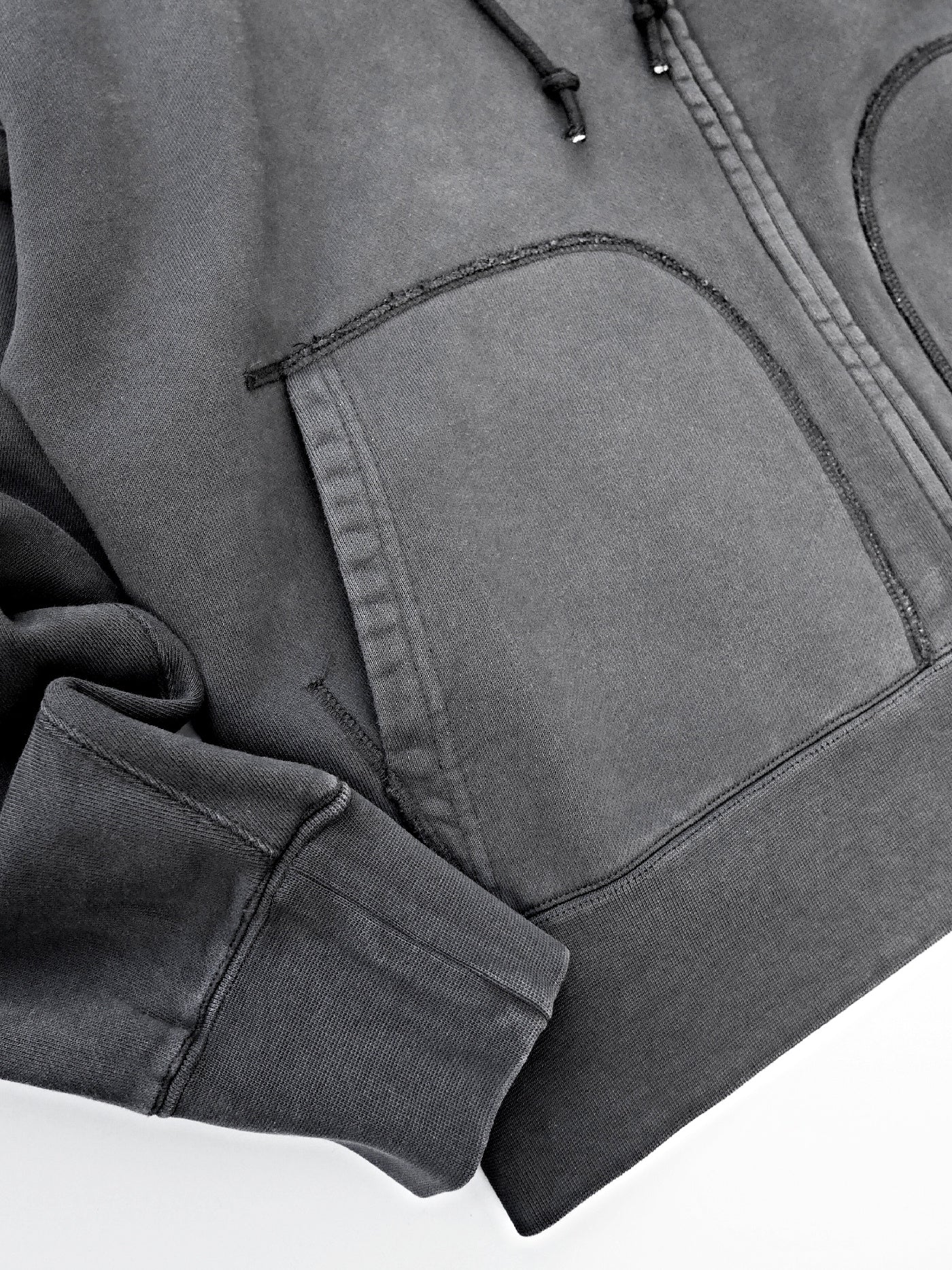 WAX | Vintage Zip Hoodie - Faded Black