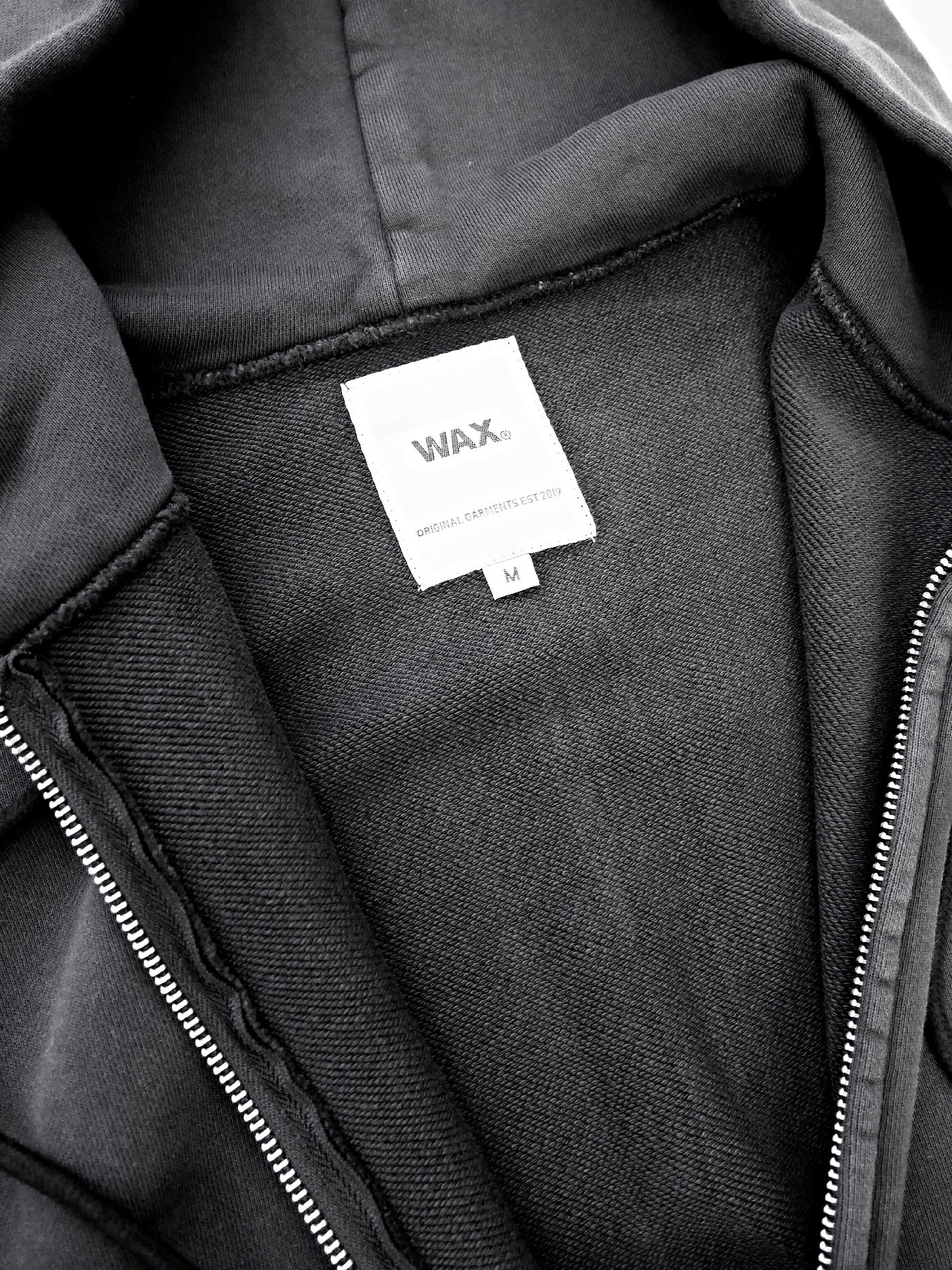 WAX | Vintage Zip Hoodie - Faded Black
