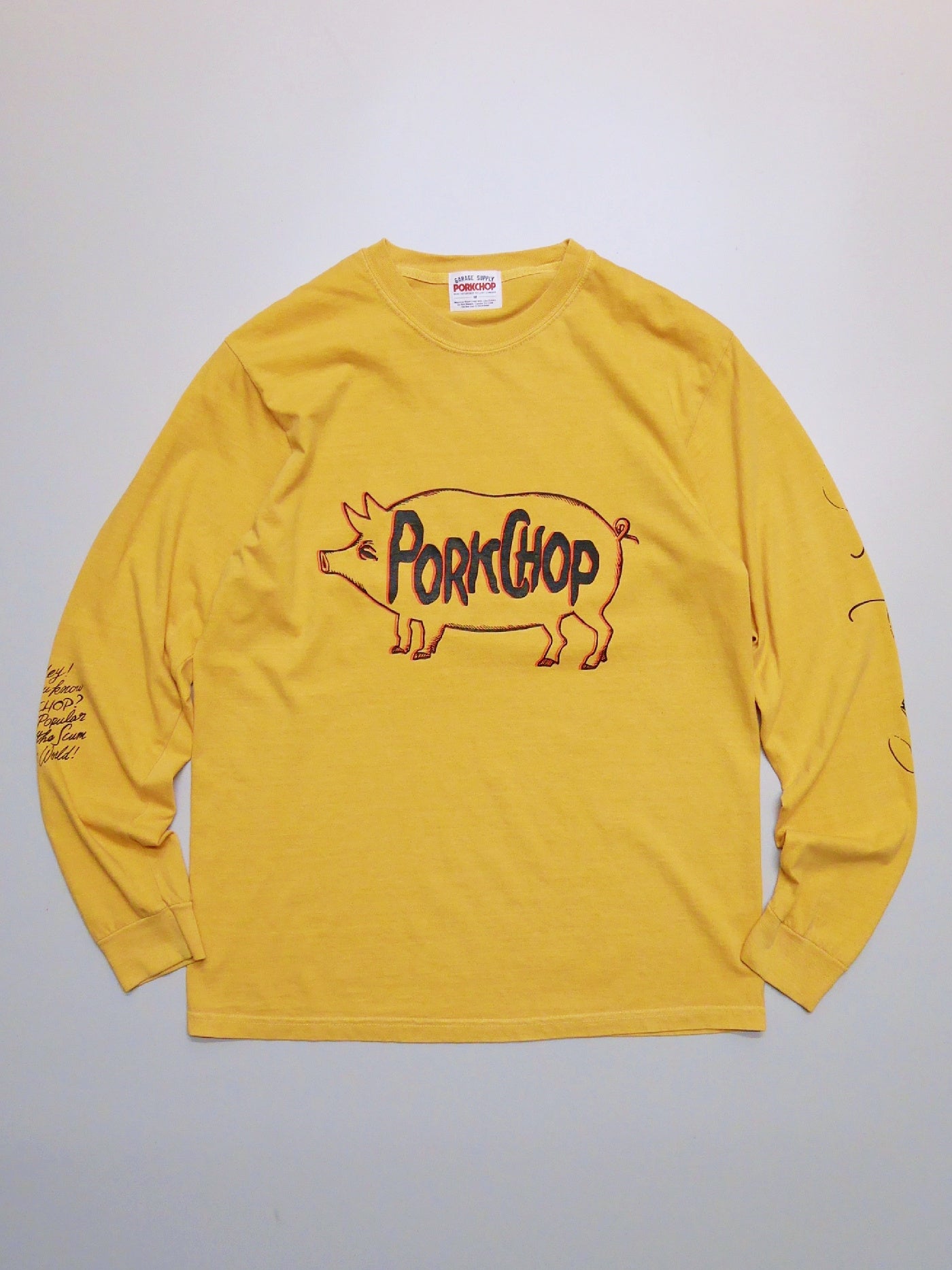 PORKCHOP | SCUM PORK L/S TEE - Mustard