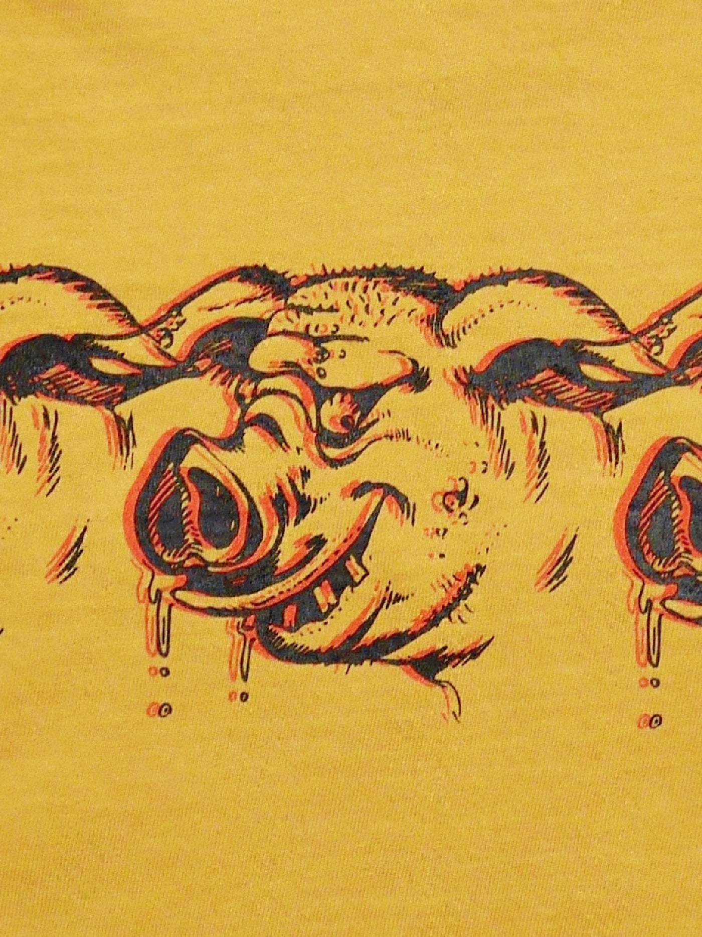 PORKCHOP | SCUM PORK L/S TEE - Mustard