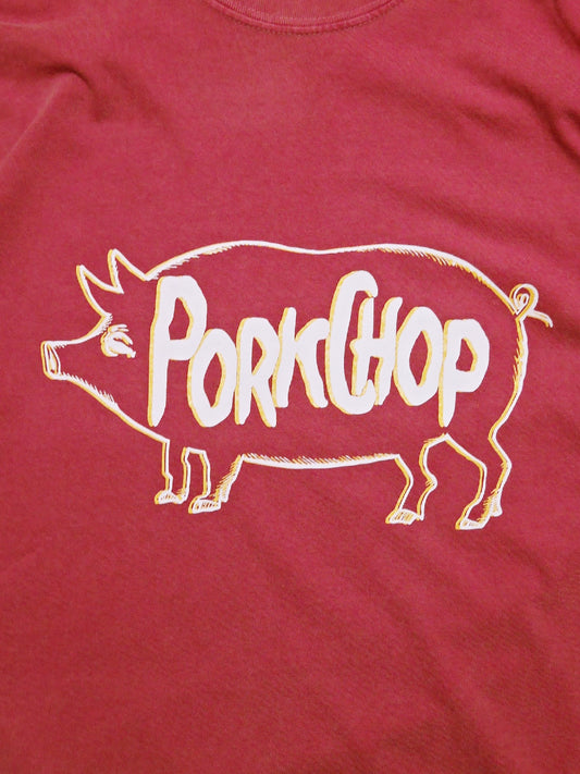 PORKCHOP | SCUM PORK L/S TEE - Crimson Red