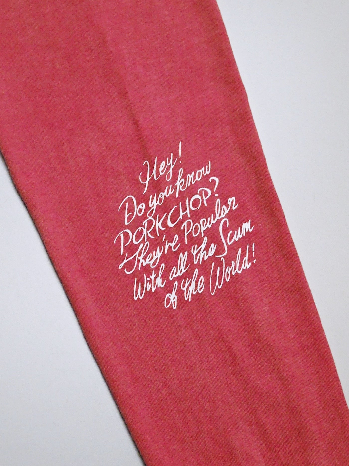 PORKCHOP | SCUM PORK L/S TEE - Crimson Red