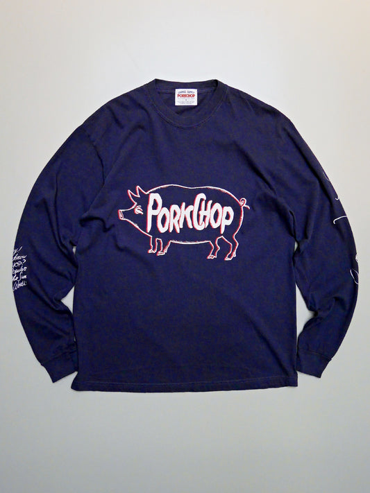 PORKCHOP | SCUM PORK L/S TEE - Navy