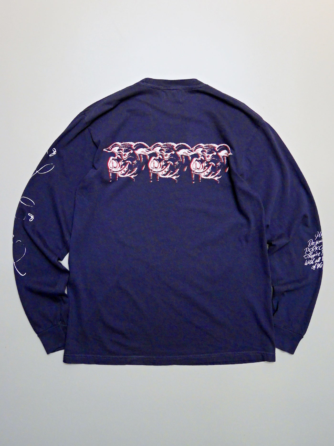 PORKCHOP | SCUM PORK L/S TEE - Navy