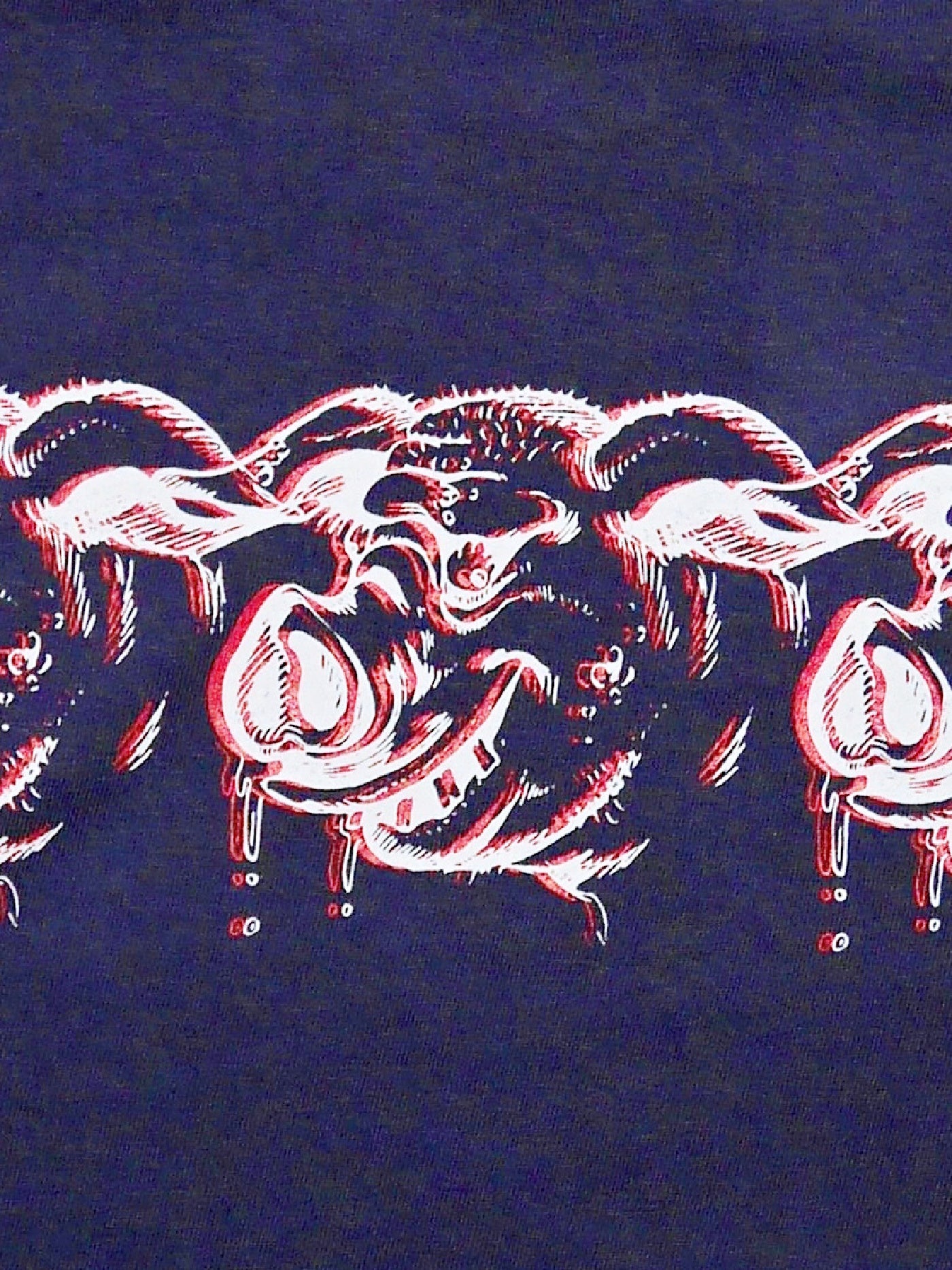 PORKCHOP | SCUM PORK L/S TEE - Navy