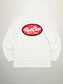 PORKCHOP | NC OVAL SCRIPT L/S TEE - White