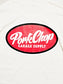 PORKCHOP | NC OVAL SCRIPT L/S TEE - White